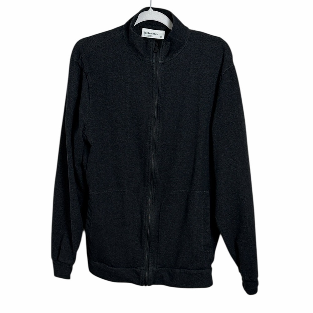 Icebreaker Dark Gray Zip Up Jacket Size Medium